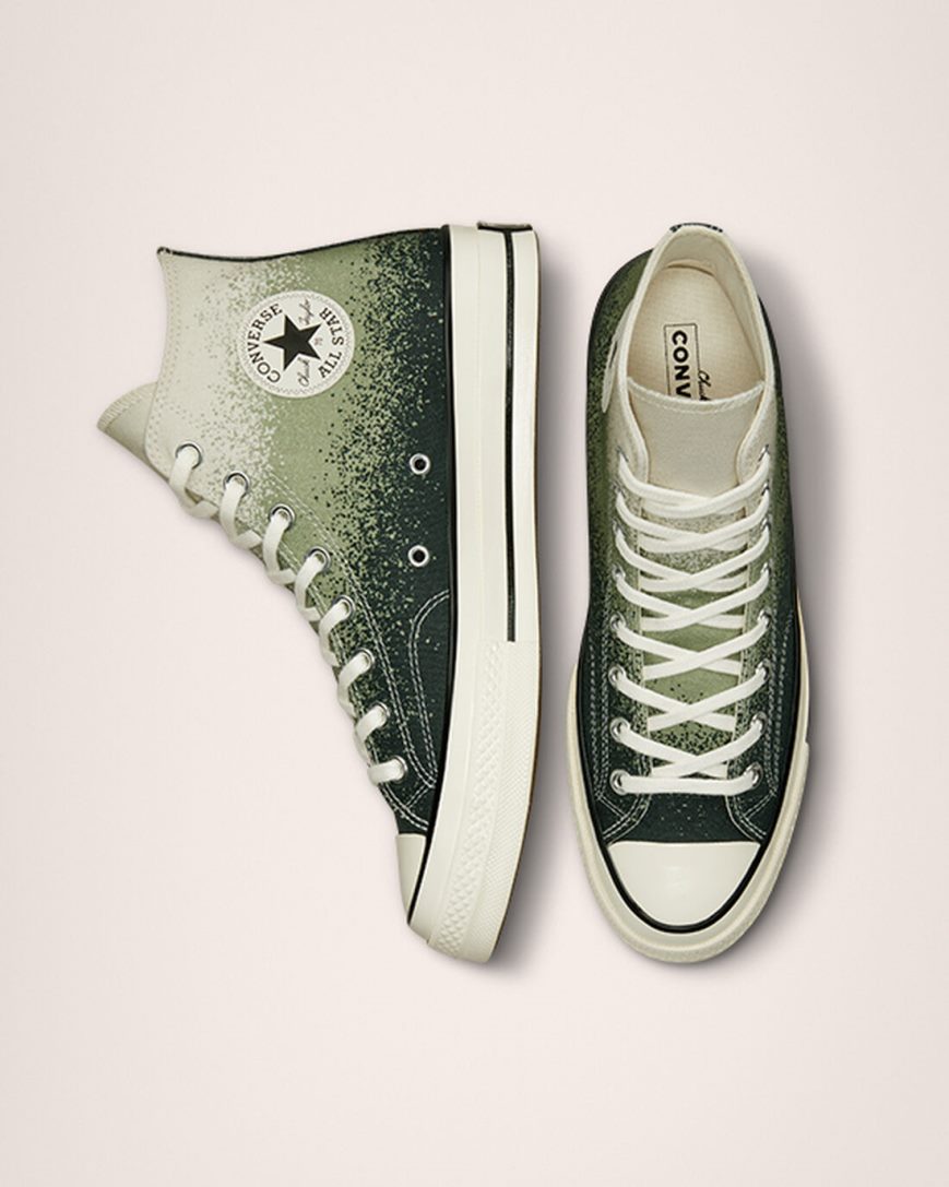 Tenisi Inalti Barbati Converse Chuck 70 Scatter Dye Negrii | RO YZXAJ029